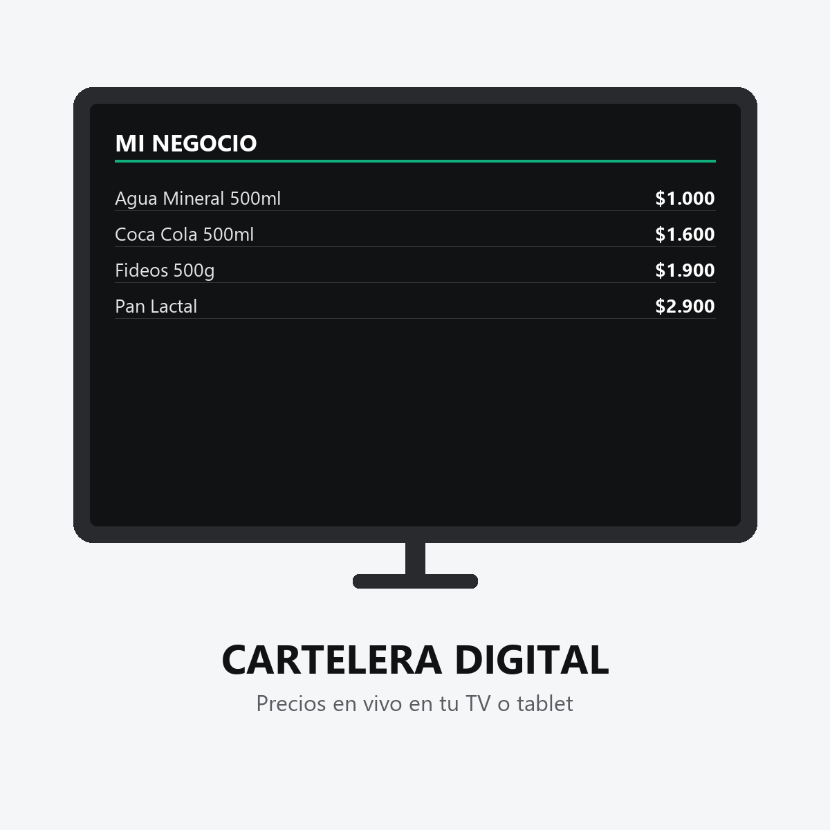 Cartelera Digital de Precios para tu Local
