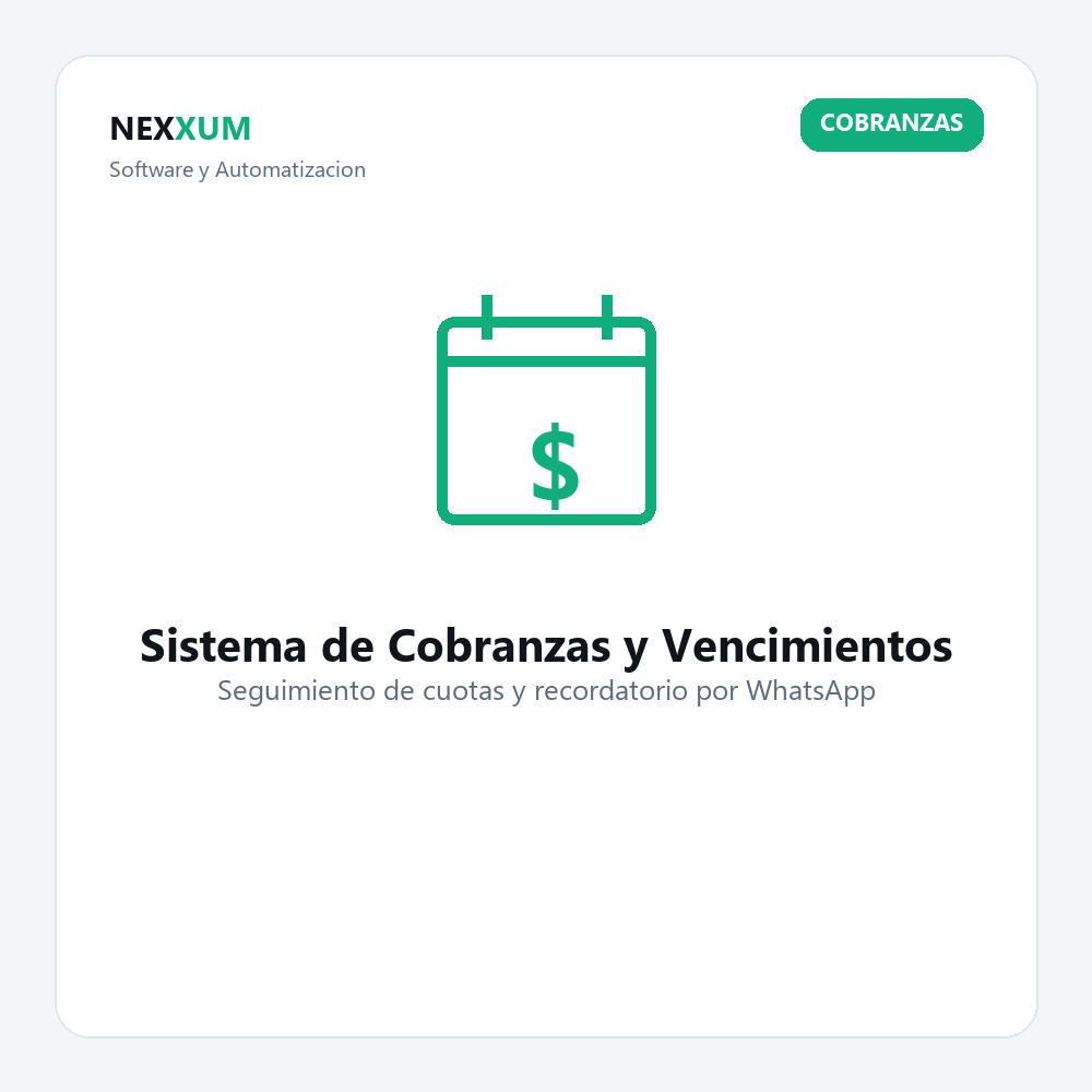 Sistema de Cobranzas y Vencimientos