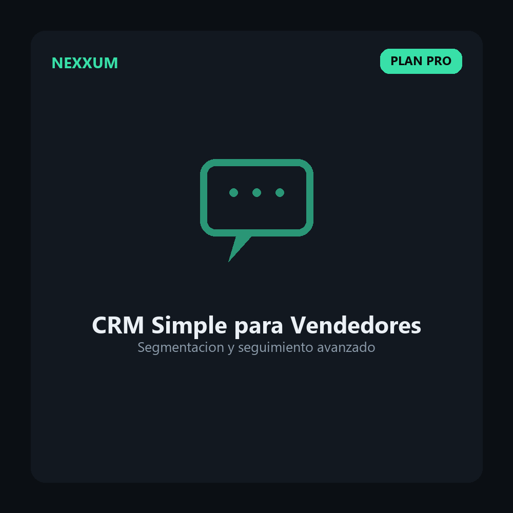 Software CRM Simple para Vendedores Online - Pro