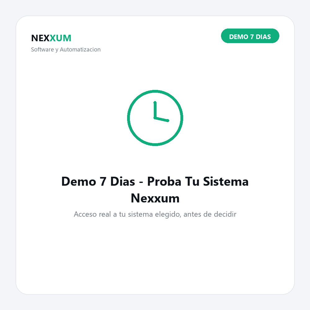 Demo 7 Días - Probá Tu Sistema de Gestión Nexxum
