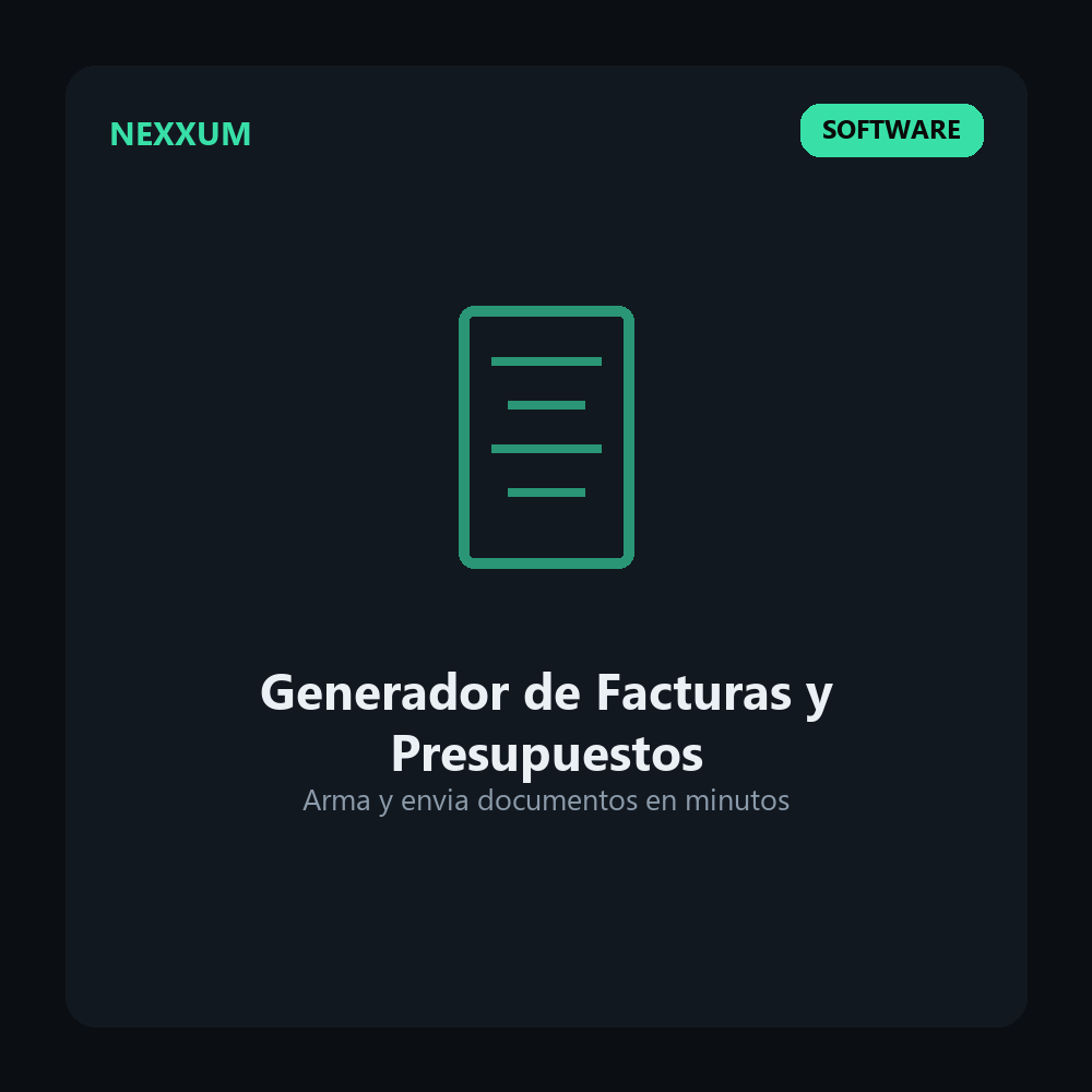Software Generador de Facturas y Presupuestos