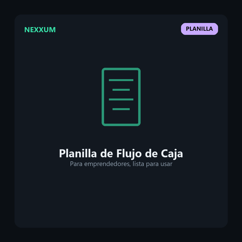 Planilla Excel de Flujo de Caja para Emprendedores