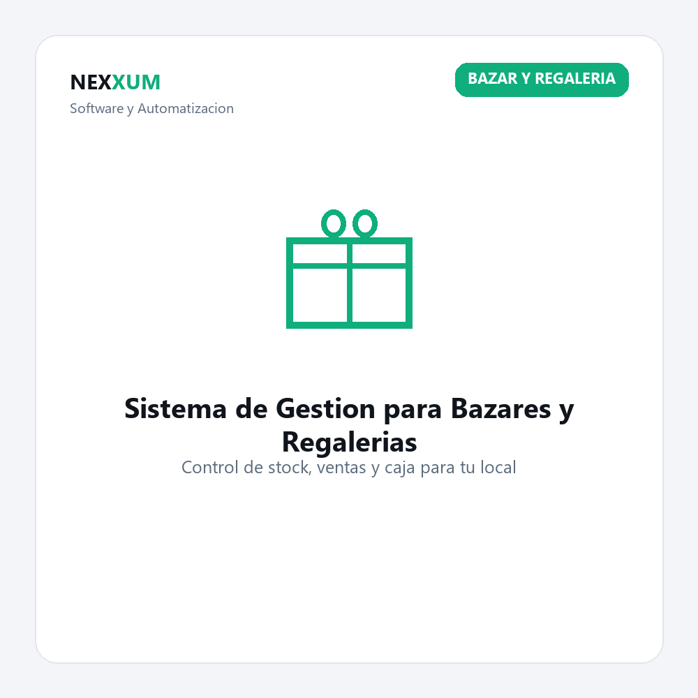Sistema de Gestion para Bazares y Regalerias