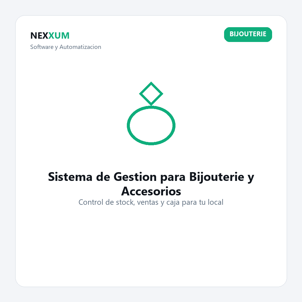 Sistema de Gestion para Bijouterie y Accesorios