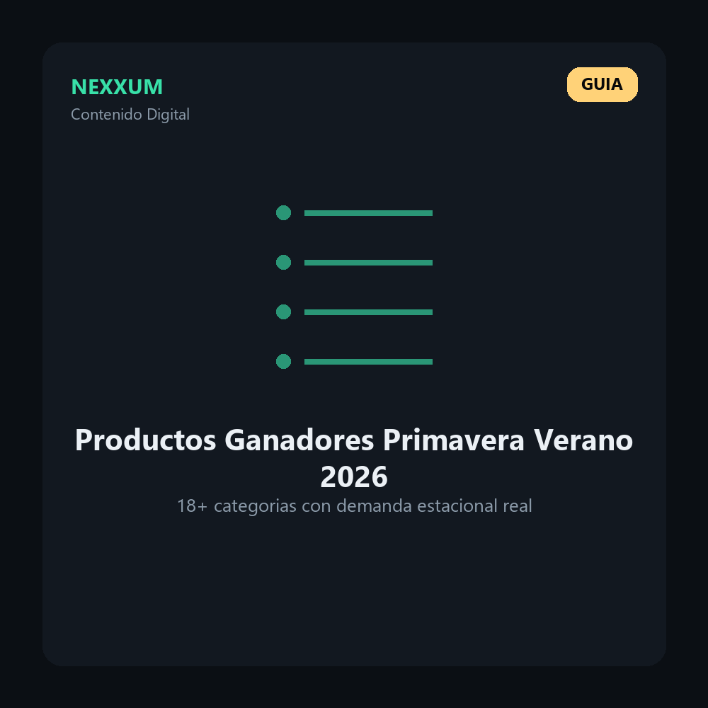 Listado de Productos Ganadores Primavera Verano 2026
