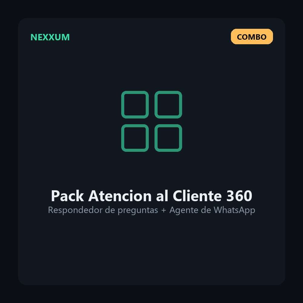Software Pack Atencion 360: Preguntas + WhatsApp