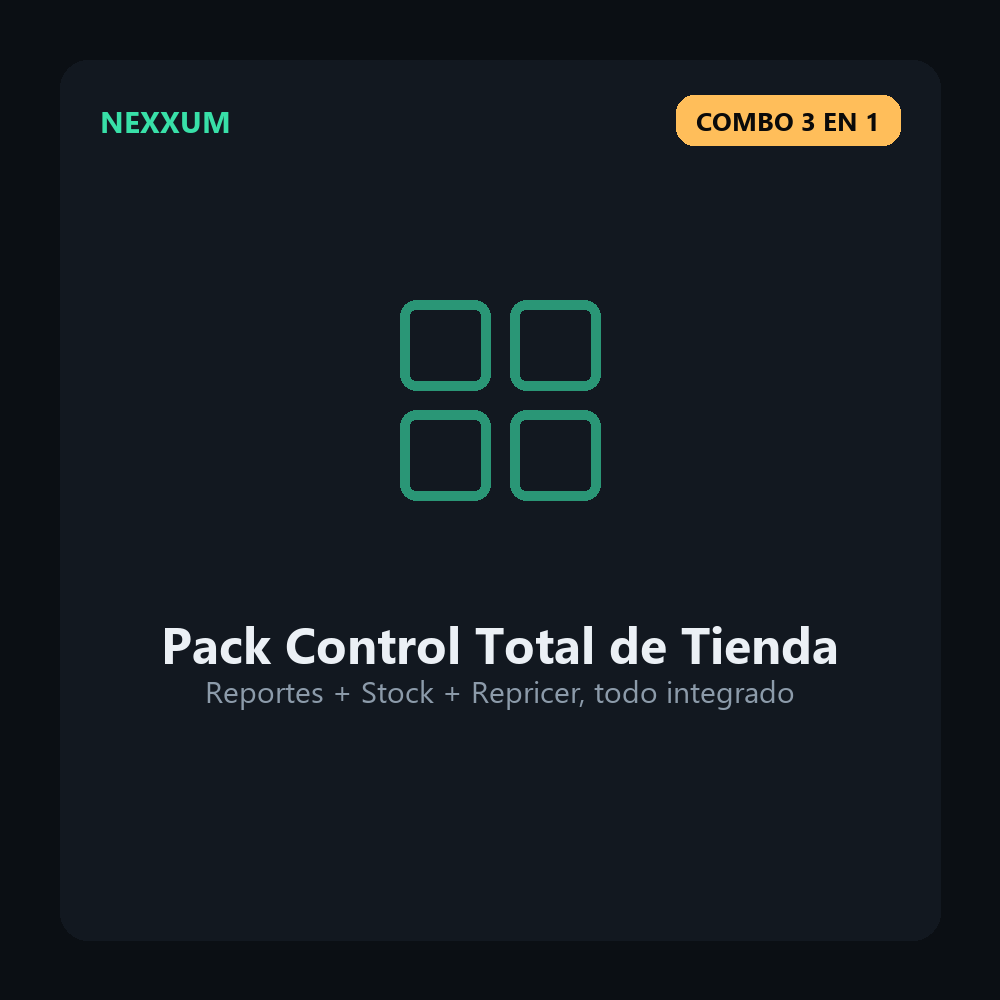 Software Pack Control Total de Tienda ML