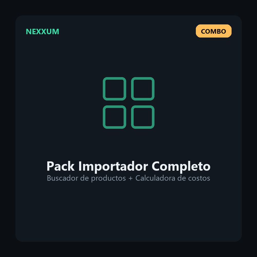 Software Pack Importador: Buscador + Calculadora