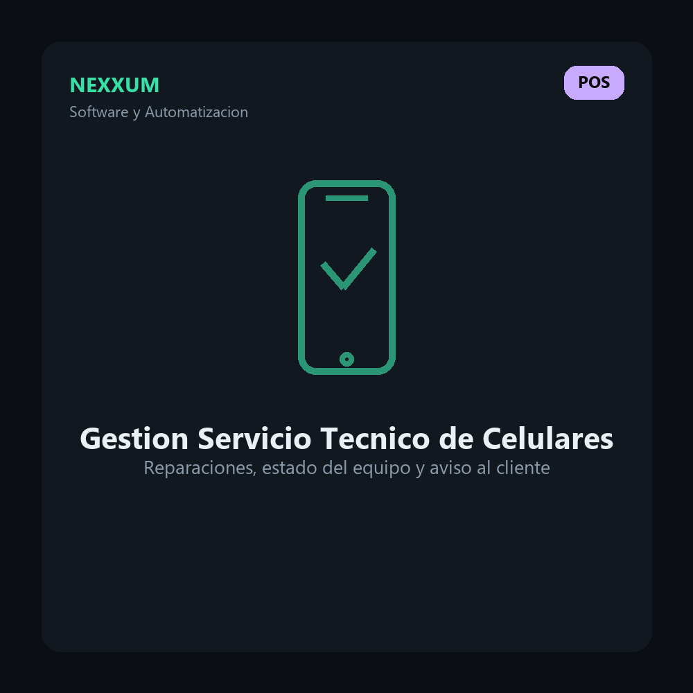 Software Gestion para Servicio Tecnico Celulares - Basico
