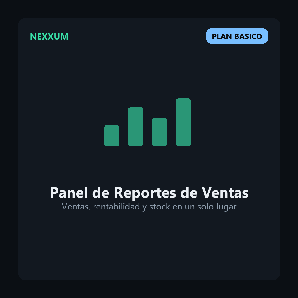 Software Panel de Reportes de Ventas ML - Plan Basico