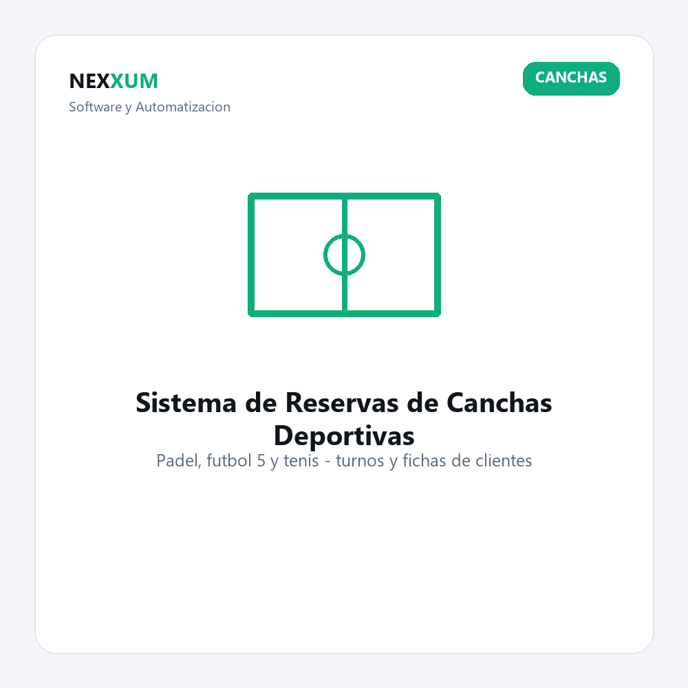 Sistema de Reservas de Canchas Deportivas