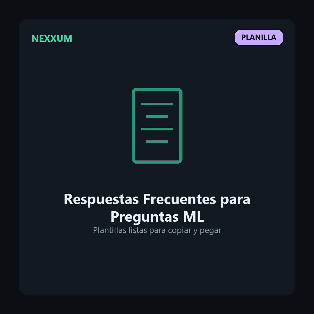 Planilla Excel de Respuestas Frecuentes Preguntas ML