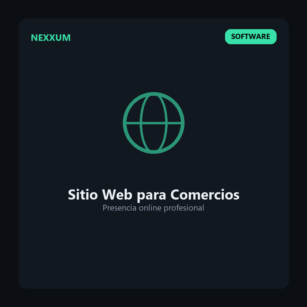 Software Generador de Sitio Web para Comercios