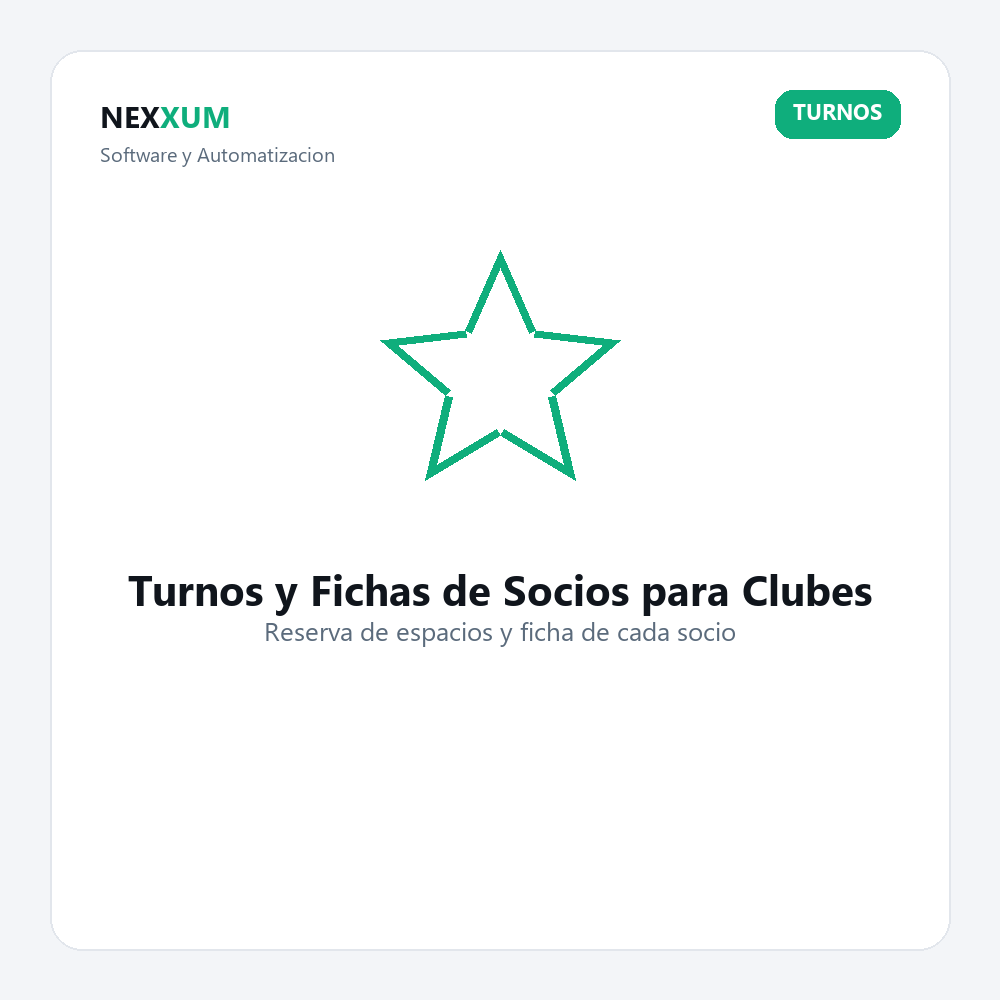 Sistema de Turnos y Fichas de Socios para Clubes