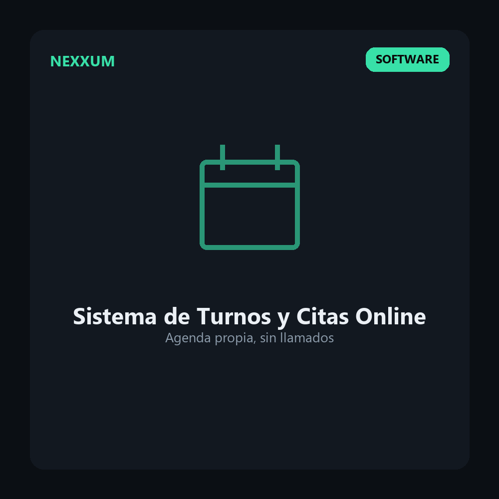 Software Sistema de Turnos y Citas Online