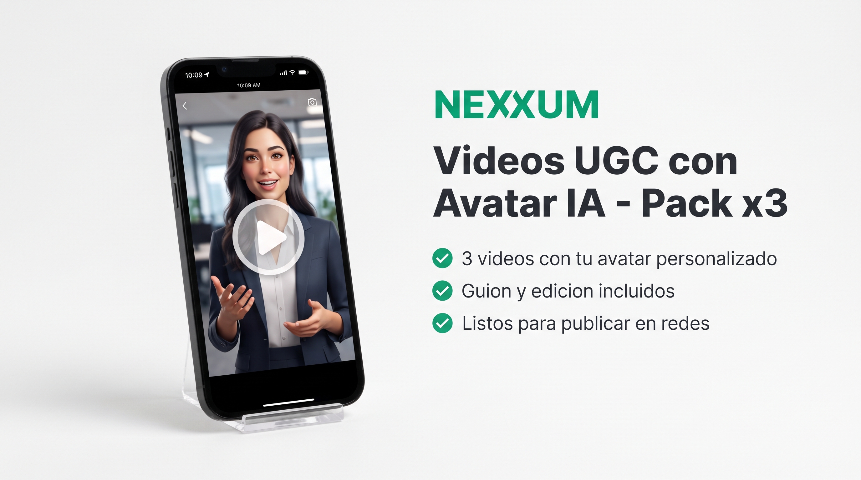 Nexxum Videos UGC Avatar IA Negocio - Pack x3 V1.0 Digital